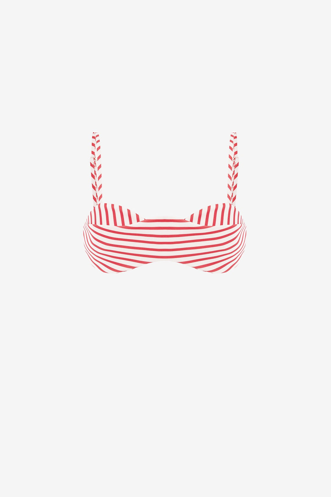 Exclusive LEO LIN Julia Striped Bralette - Scarlet