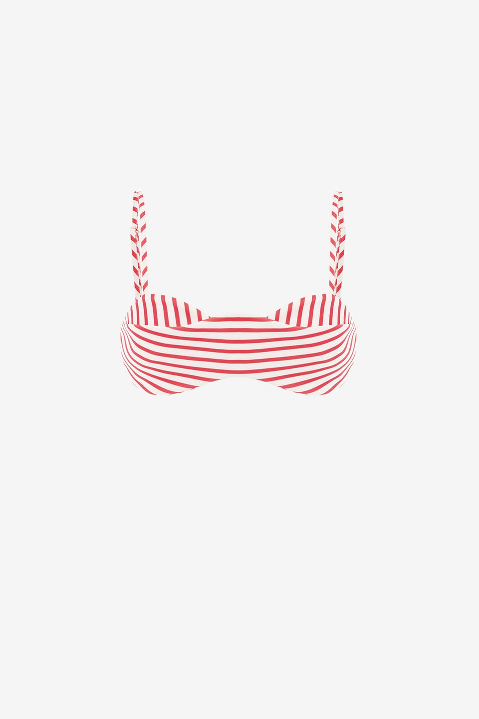 Exclusive LEO LIN Julia Striped Bralette - Scarlet