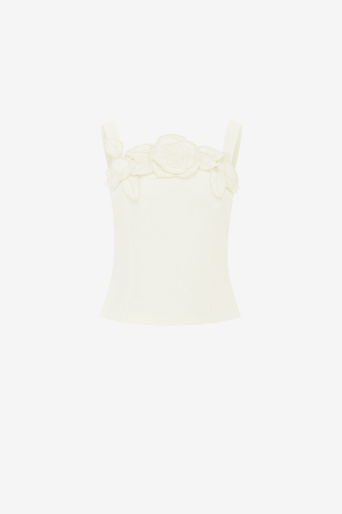 Exclusive LEO LIN Isadora Applique Top - Vanilla