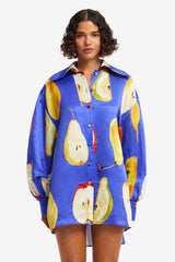 Kathleen Linen Blouse - Pear Print Blouse/Shirts