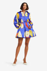 Kathleen Linen Blouse - Pear Print Blouse/Shirts
