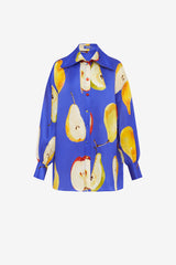Kathleen Linen Blouse - Pear Print Blouse/Shirts