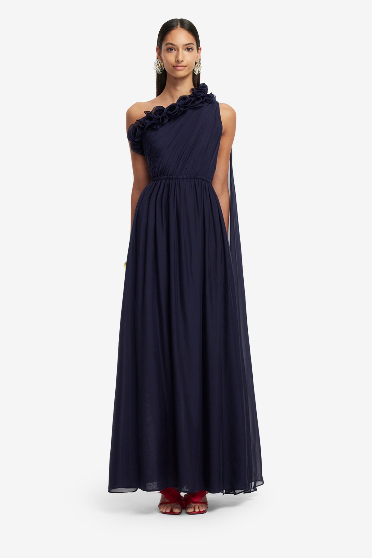 Jenni One Shoulder Maxi Dress - Indigo – LEO LIN
