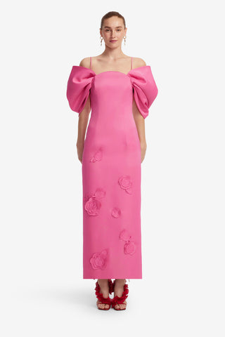 Exclusive LEO LIN Arabella Appliqué Maxi Dress - Pink