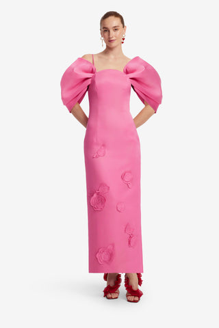 Exclusive LEO LIN Arabella Appliqué Maxi Dress - Pink
