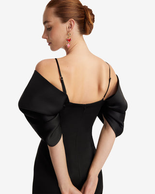 Exclusive LEO LIN Arabella Embroidered Maxi Dress - Ebony