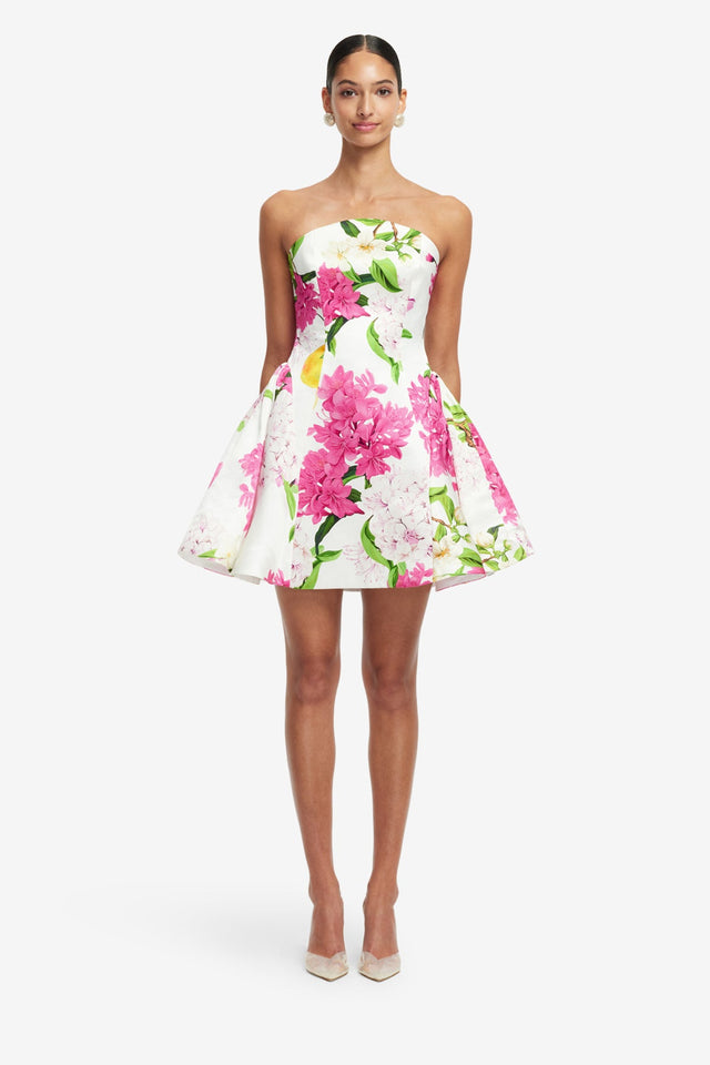 Exclusive LEO LIN Reese Bustier Mini Dress - Floral Pear Print