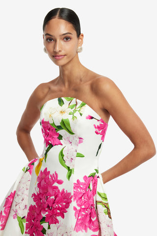 Exclusive LEO LIN Reese Bustier Mini Dress - Floral Pear Print