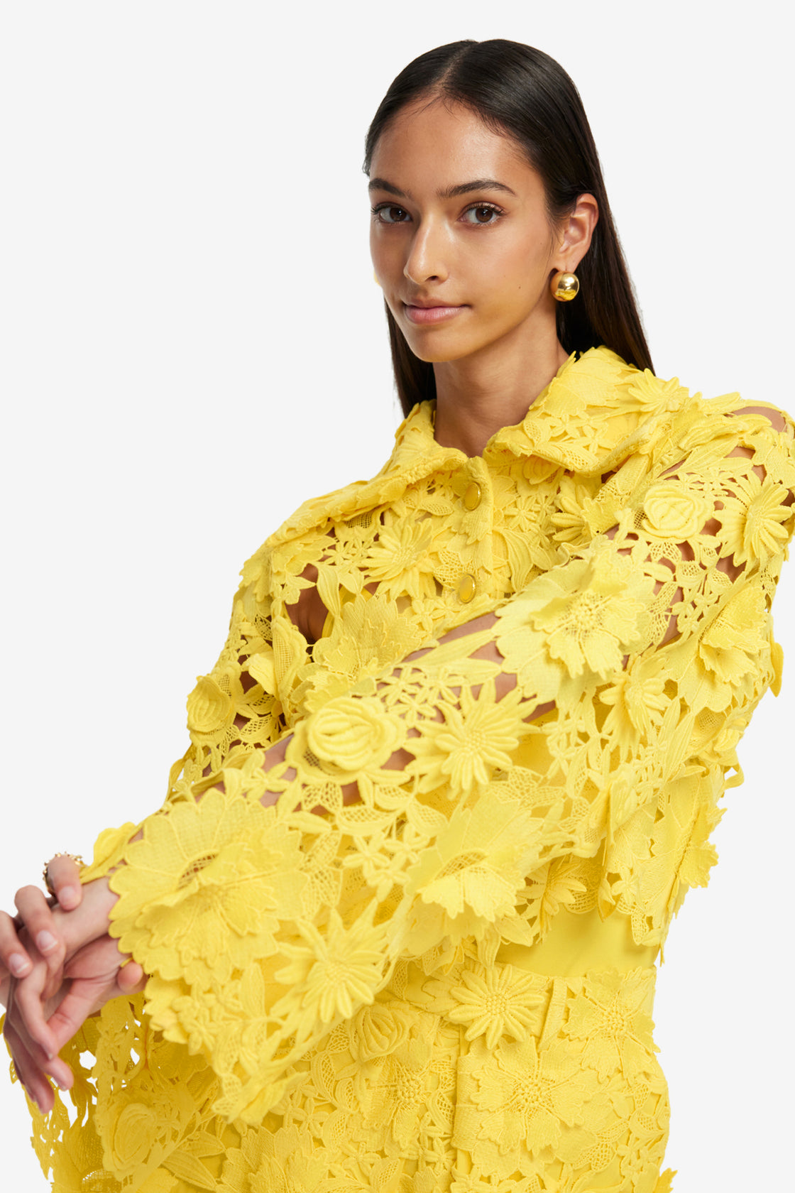 Exclusive LEO LIN Robyn Lace Shirt - Sunshine