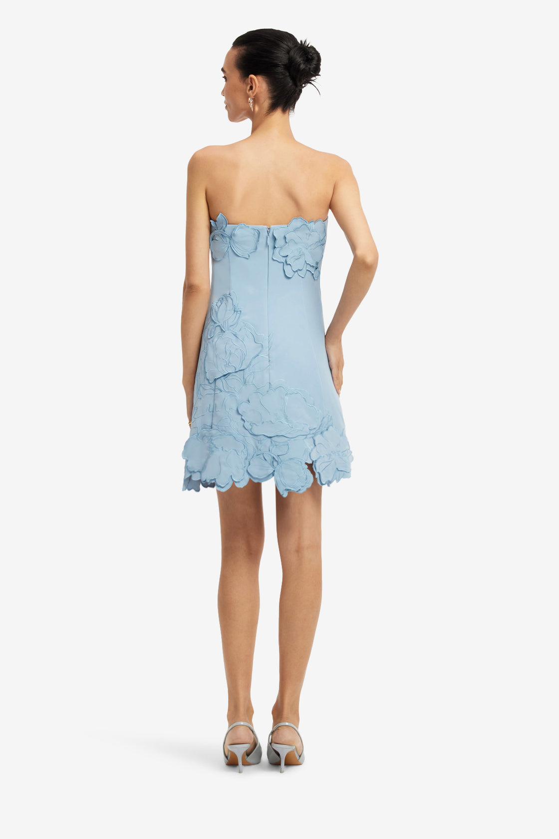 Ayla Appliqu Bustier Mini Dress - Baby Blue LEO LIN Ayla Appliqu Bustier Mini Dress - Baby Blue LEO LIN