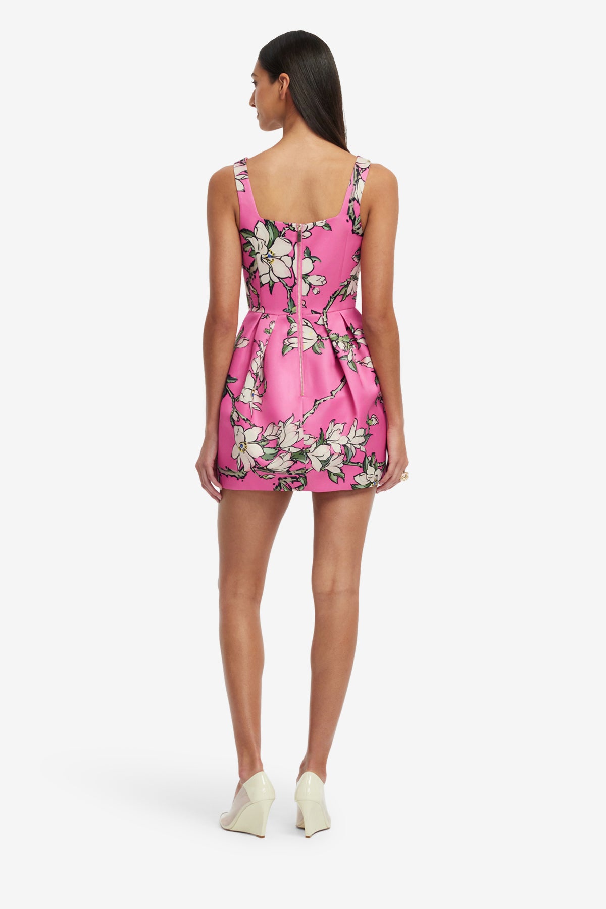 Piper Mini Dress - Pink Magnolia Print – LEO LIN
