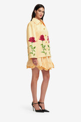 Leyna Embellished Rose Jacket - Butter Jackets