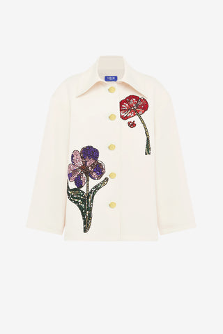 Exclusive LEO LIN Leyna Embellished Jacket - Wildflowers