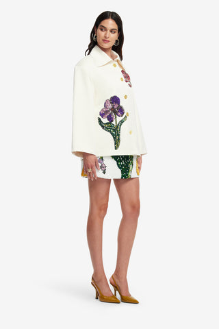 Exclusive LEO LIN Leyna Embellished Jacket - Wildflowers