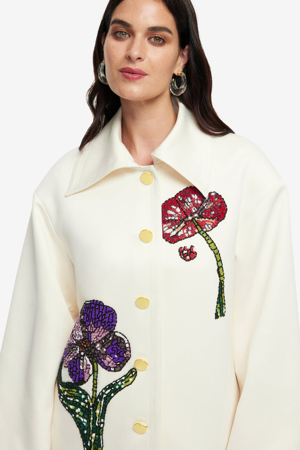 Exclusive LEO LIN Leyna Embellished Jacket - Wildflowers