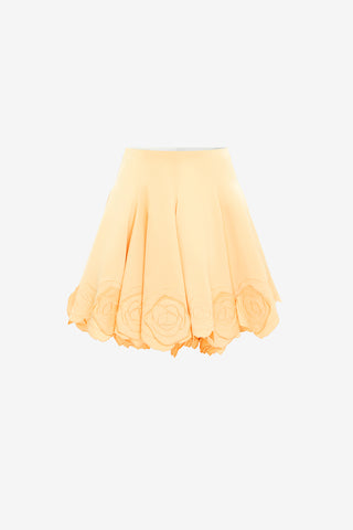 Exclusive LEO LIN Kaity Appliqué Skirt - Butter