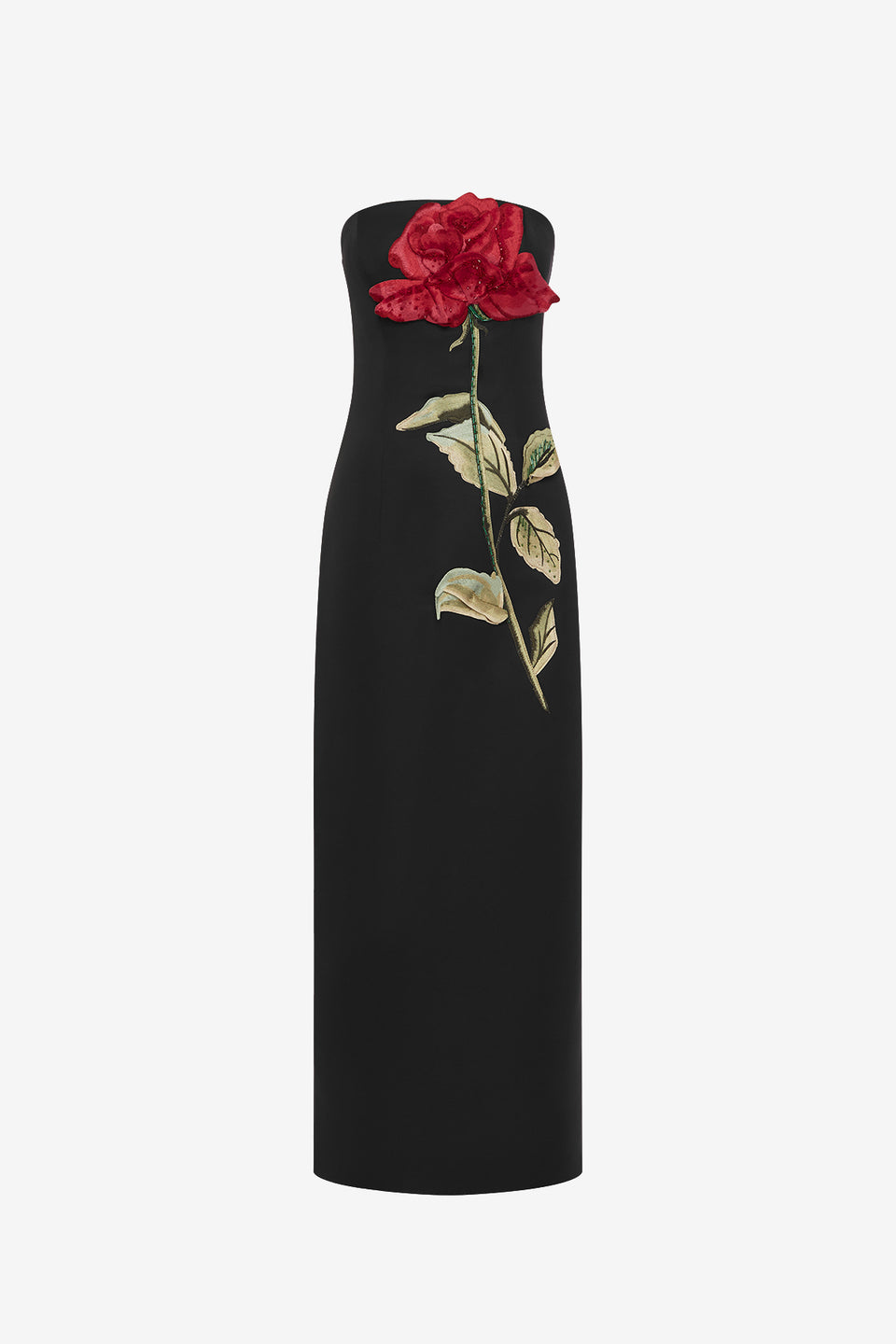 Rayna Appliqué Rose Maxi Dress - Ebony Dress Maxi