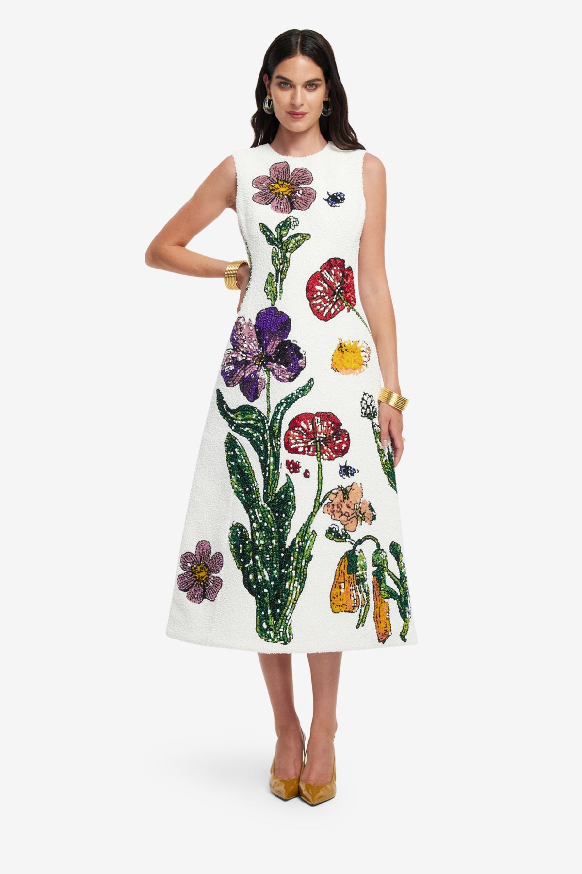 Cleo Beaded Midi Dress - Wildflowers – LEO LIN
