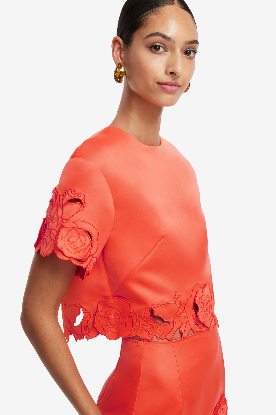 Exclusive LEO LIN Indie Sleeve Top - Saffron