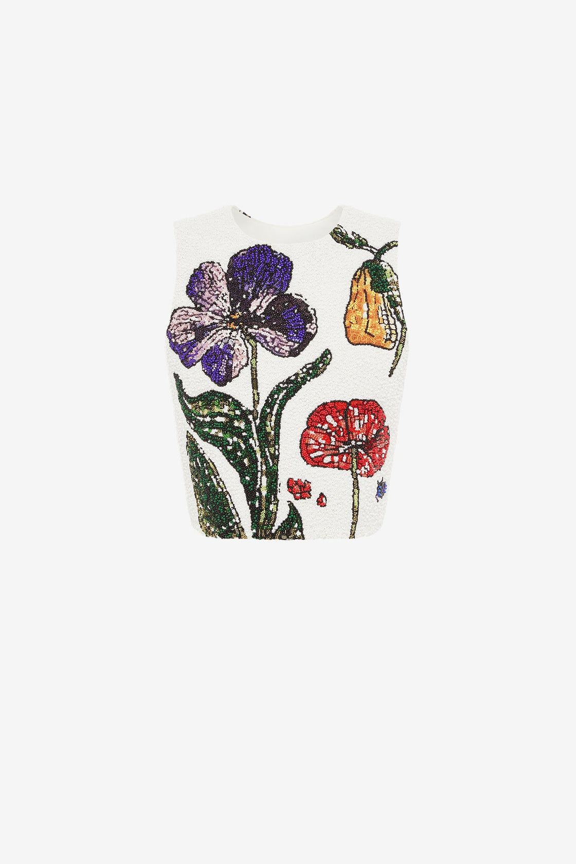 Exclusive LEO LIN Iris Beaded Top - Wildflowers