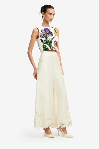 Exclusive LEO LIN Iris Beaded Top - Wildflowers