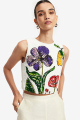 Iris Beaded Top - Wildflowers Tops