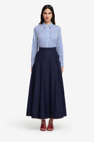 Exclusive LEO LIN Joslin Maxi Skirt - Indigo