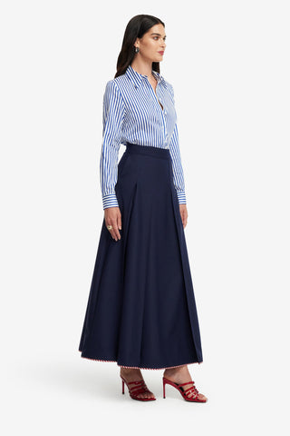 Exclusive LEO LIN Joslin Maxi Skirt - Indigo