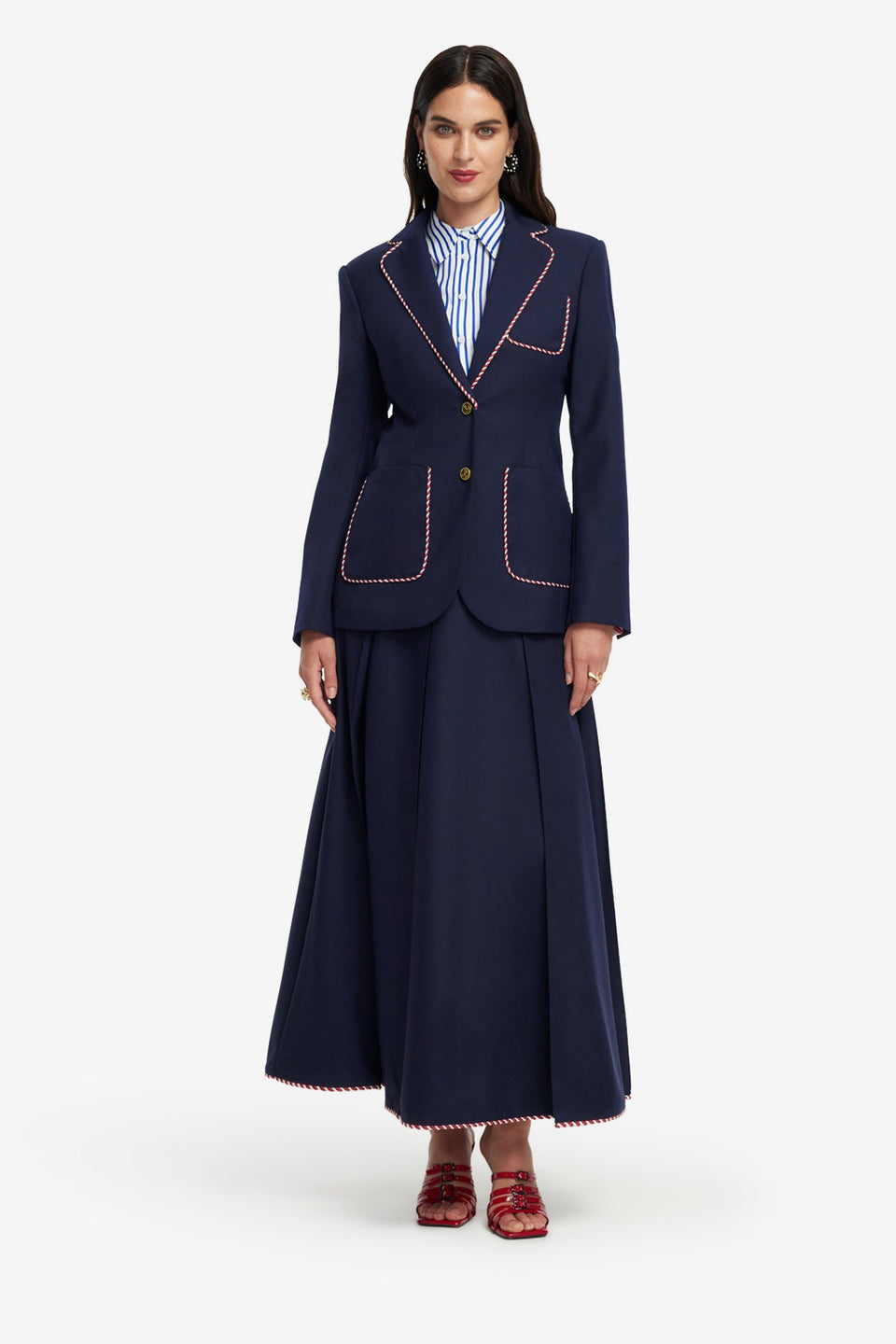 Exclusive LEO LIN Joslin Maxi Skirt - Indigo