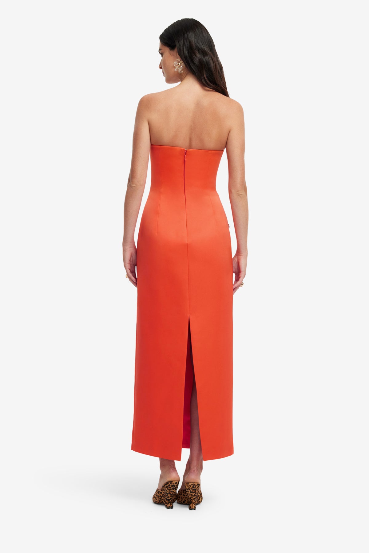 Ava Appliqué Floral Bustier Maxi Dress - Saffron – LEO LIN