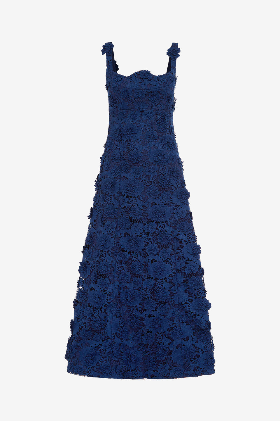 Odette Lace Midi Dress - Navy Dress Midi
