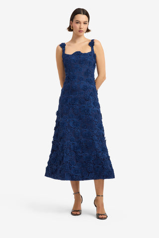 Odette Lace Midi Dress - Navy Dress Midi