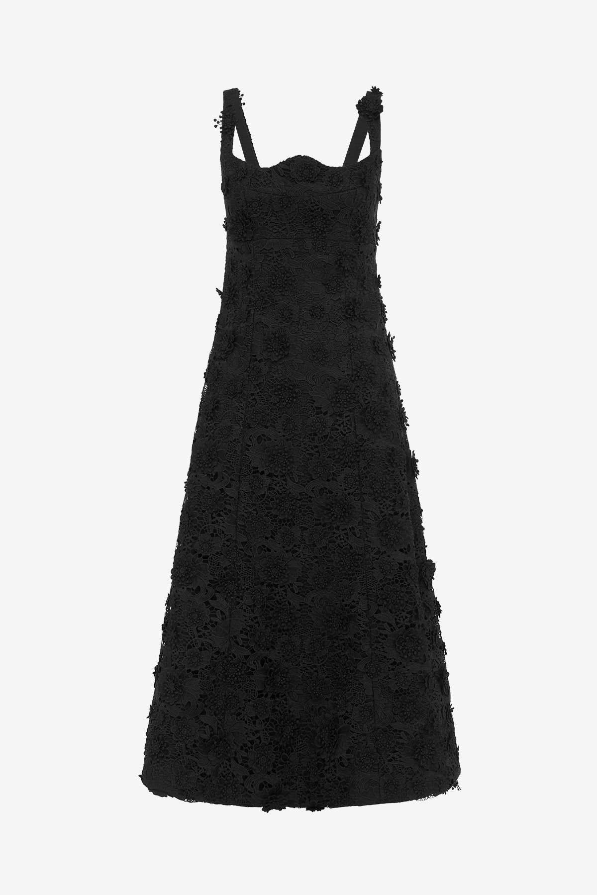 Odette Lace Midi Dress - Ebony – LEO LIN