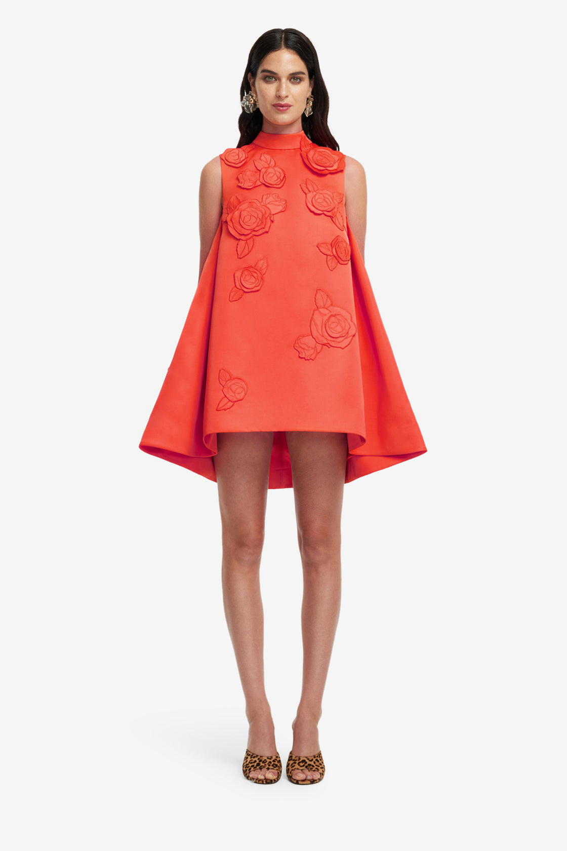LEO LIN - Fallon Appliqu Floral Mini Dress - Saffron LEO LIN - Fallon Appliqu Floral Mini Dress - Saffron