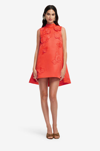 Exclusive LEO LIN Exclusive LEO LIN Fallon Applique Floral Mini Dress - Saffron