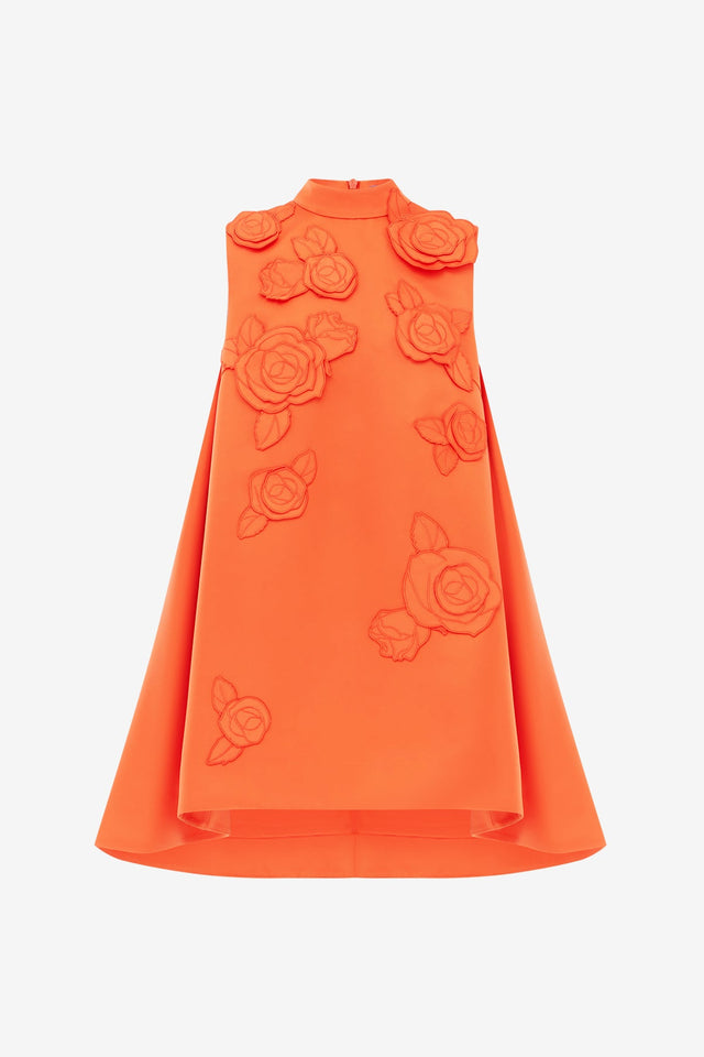 Exclusive LEO LIN Exclusive LEO LIN Fallon Applique Floral Mini Dress - Saffron