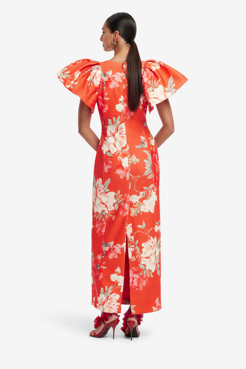 Exclusive LEO LIN Lucinda Maxi Dress - Saffron Peony Print