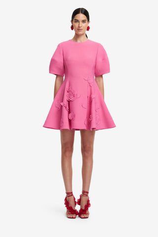 Exclusive LEO LIN Simona Appliqué Mini Dress - Pink