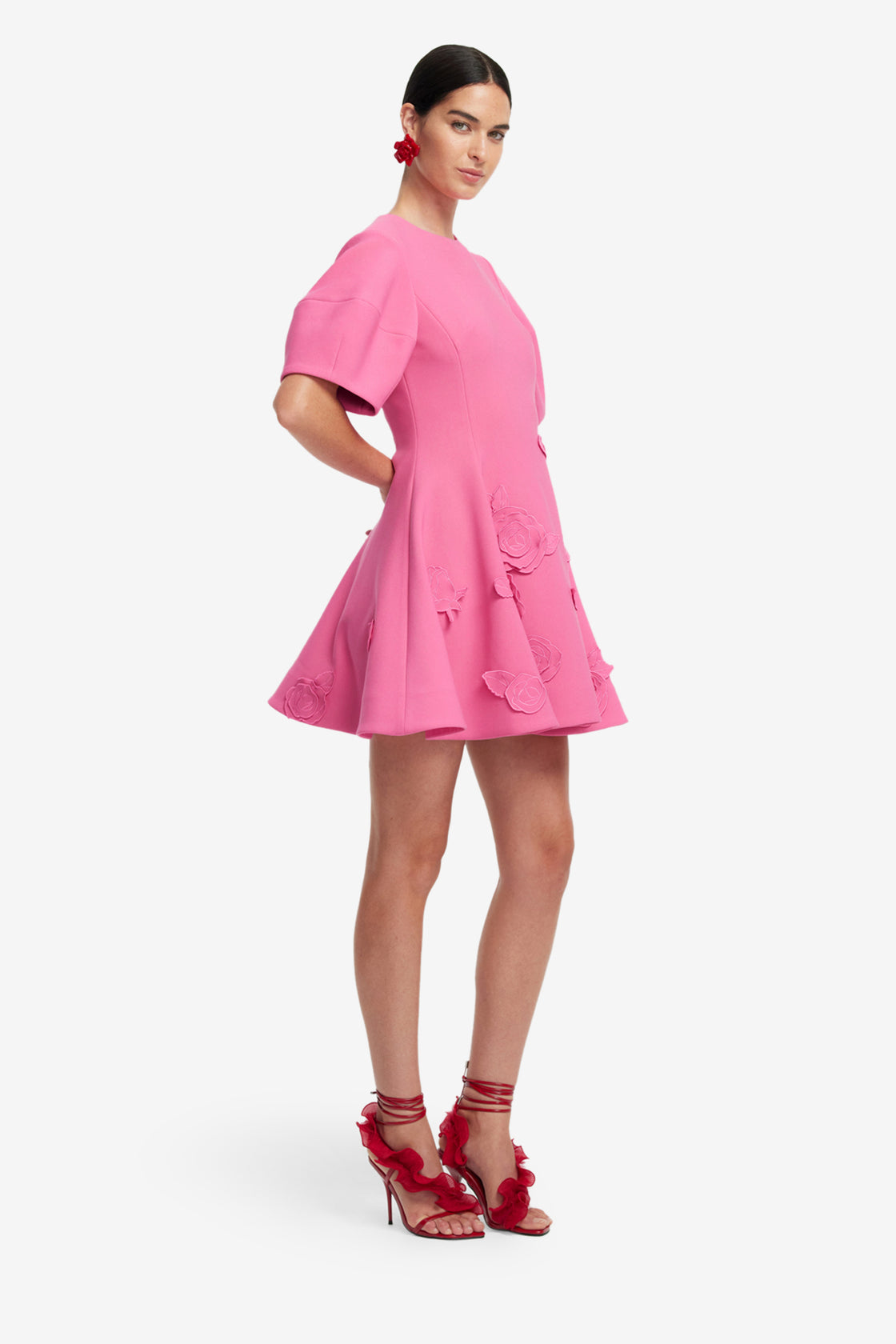 Simona Appliqu Mini Dress - Pink Simona Appliqu Mini Dress - Pink