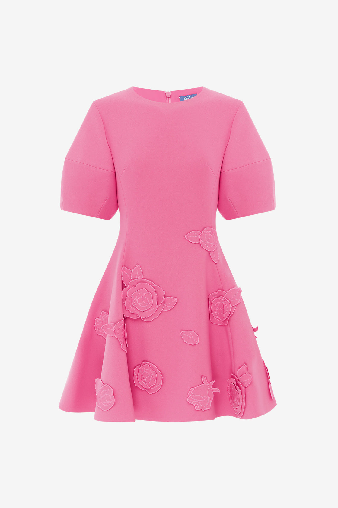 Exclusive LEO LIN Simona Appliqué Mini Dress - Pink