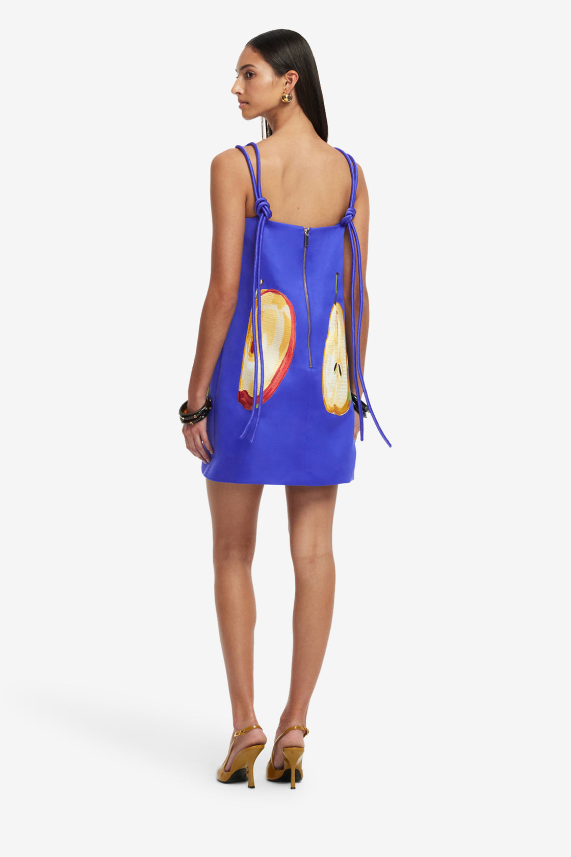 Exclusive LEO LIN Taylor Embroidered Mini Dress - Pear Print