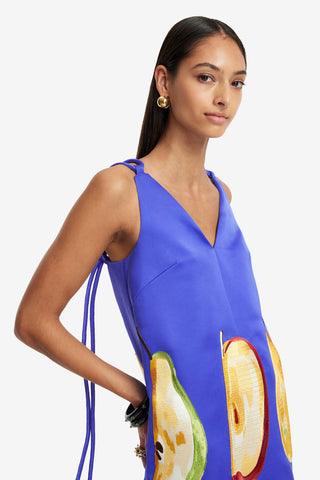 Exclusive LEO LIN Taylor Embroidered Mini Dress - Pear Print