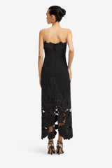 Rayna Appliqué Bustier Maxi Dress - Ebony Dress Maxi