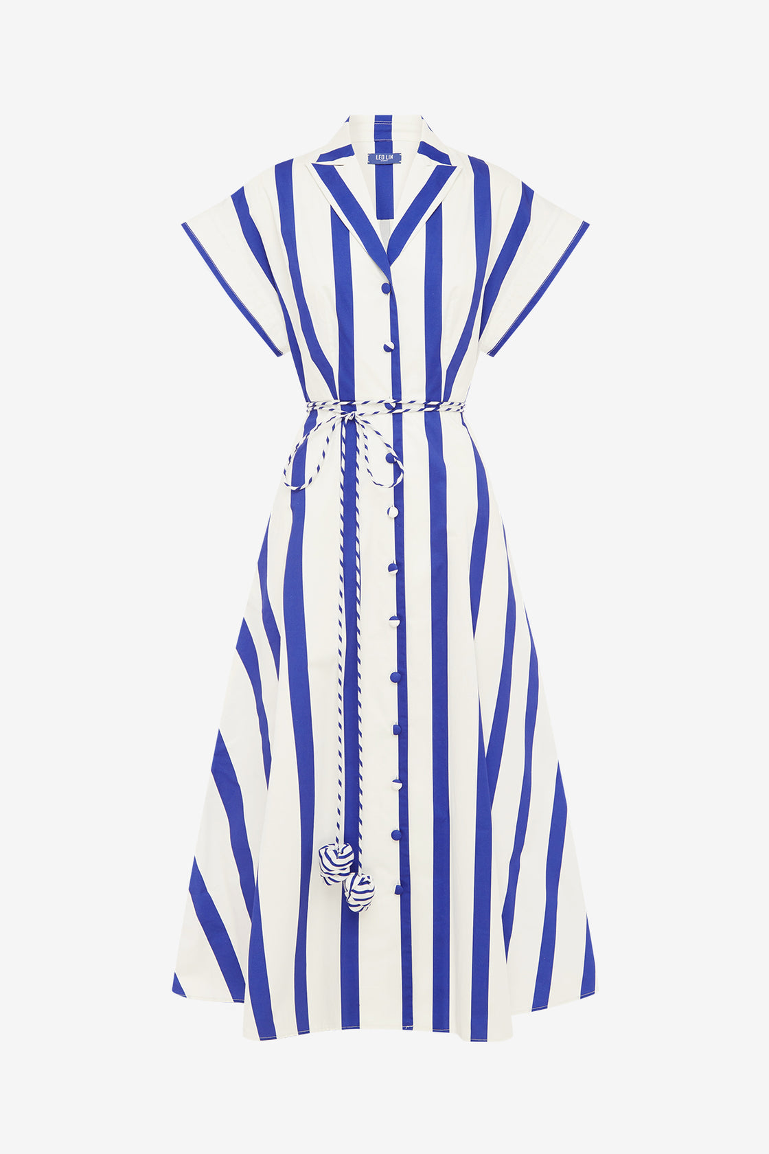 Aubrey Striped Shirt Midi Dress - Navy Aubrey Striped Shirt Midi Dress - Navy