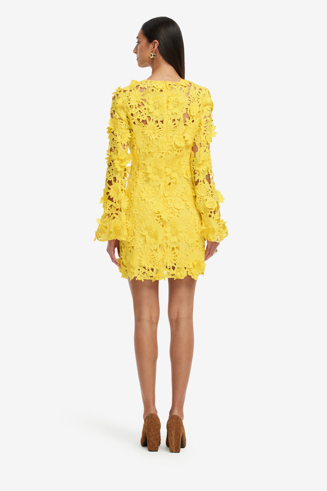 Suzanne Lace Bell Sleeve Mini Dress