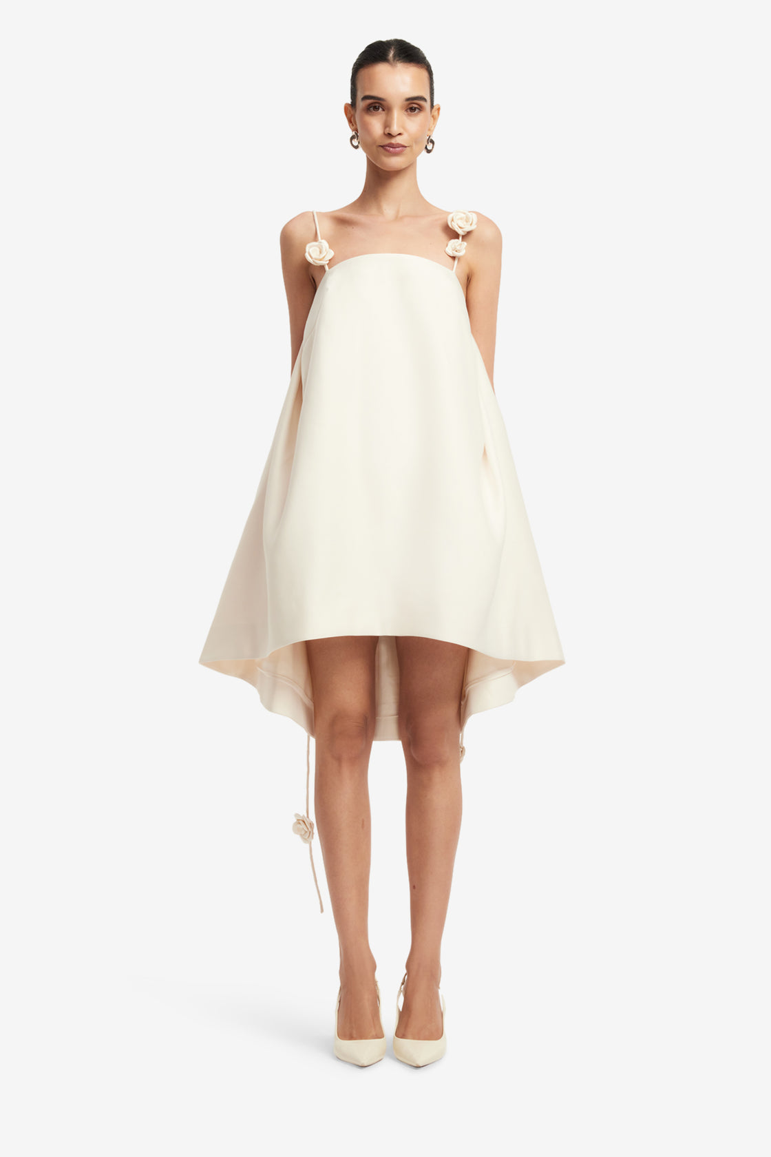 Exclusive LEO LIN Fiona Rose Mini Dress - Vanilla