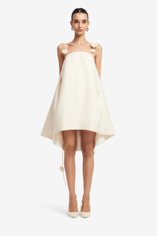 Exclusive LEO LIN Fiona Rose Mini Dress - Vanilla