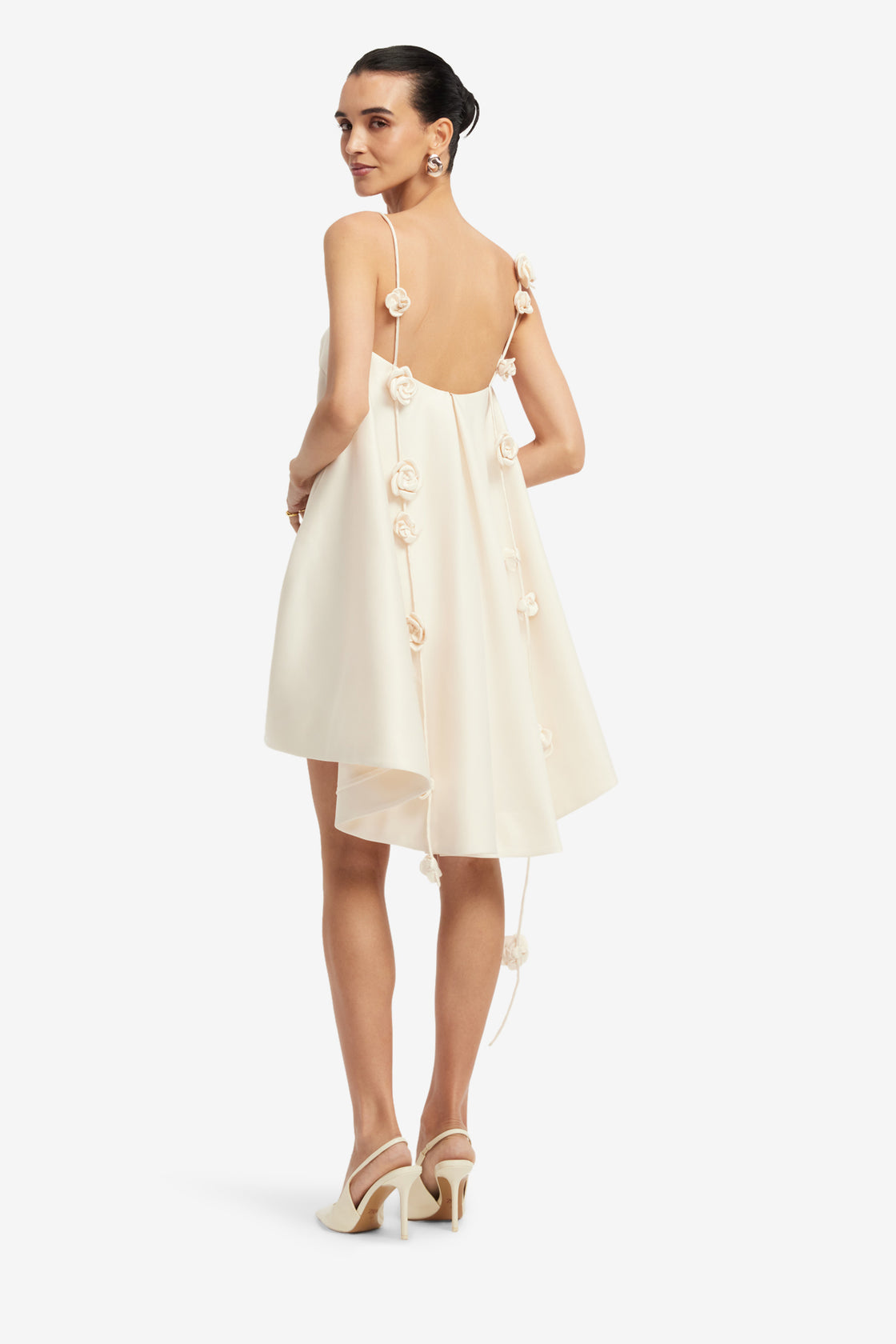 Exclusive LEO LIN Fiona Rose Mini Dress - Vanilla