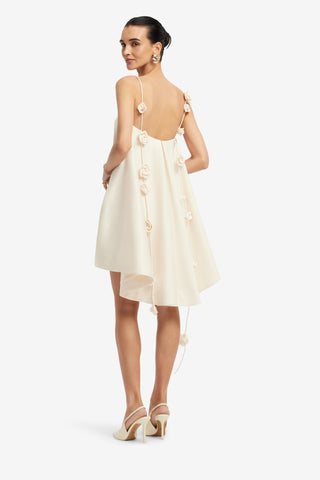 Exclusive LEO LIN Fiona Rose Mini Dress - Vanilla