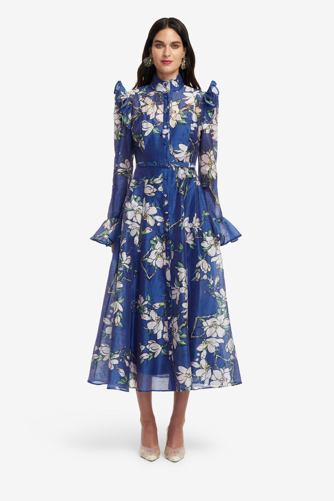 Katrina Butterfly Sleeve Midi Dress